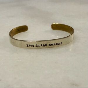 ✔️Live In The Moment Mixed Metals Cuff Bracelet